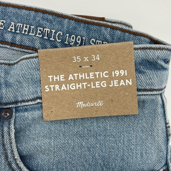 Madewell The Athletic 1991 Straight-Leg Jean Becklow Wash size 35/34 NWOT NR461 - Picture 8 of 13